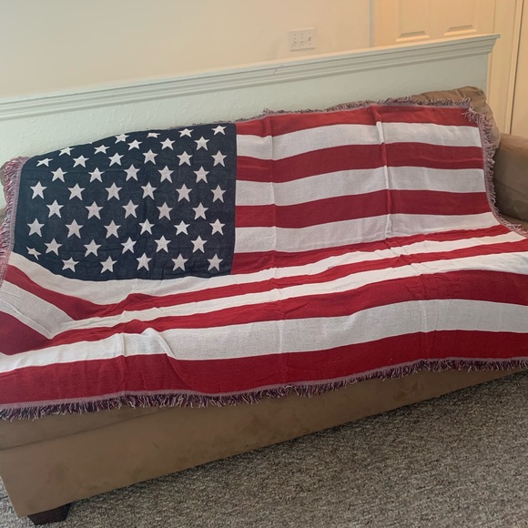 USA Flag Throw Blanket - Picture 6 of 7